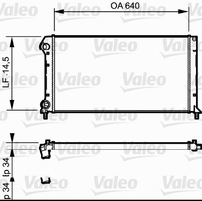 735171 VALEO Radiatore, Raffreddamento motore 