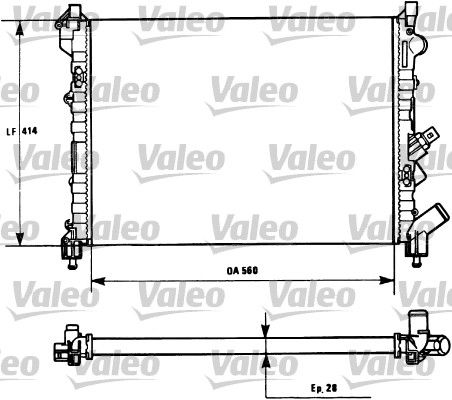 731128 VALEO Radiatore, Raffreddamento motore 