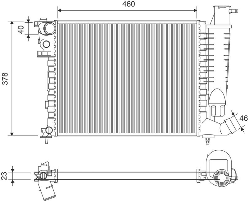 816715 VALEO Radiatore, Raffreddamento motore 