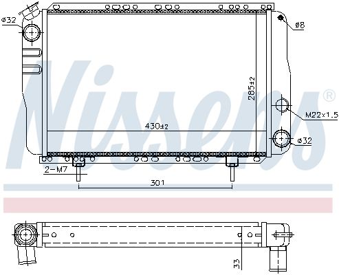 63800 NISSENS Radiatore, Raffreddamento motore 