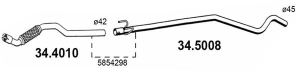 34.4010 ASSO Tubo gas scarico 