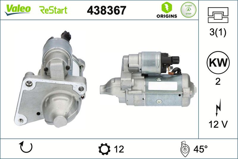 438367 VALEO Motorino d'avviamento 