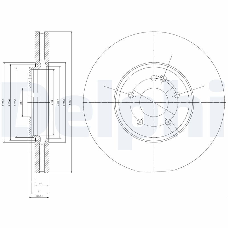 BG9020 DELPHI Disco freno 
