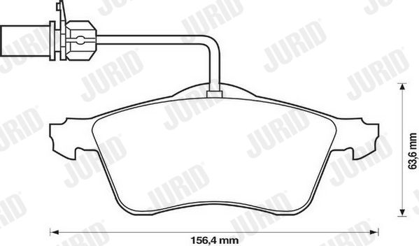 573106J JURID Kit pastiglie freno, Freno a disco 