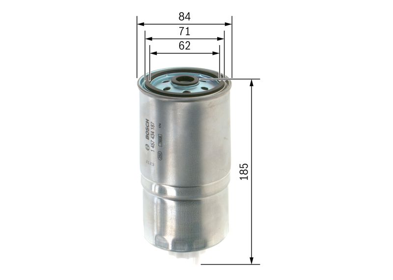 1457434187 BOSCH Filtro carburante 
