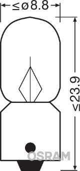3796 ams-OSRAM Lampadina, Luce abitacolo Lampadina, Luce di lettura 