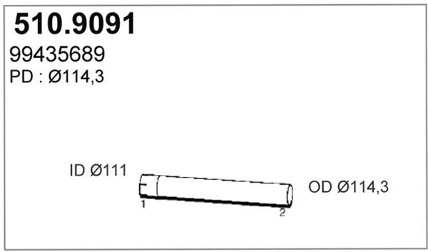 510.9091 ASSO Tubo gas scarico 