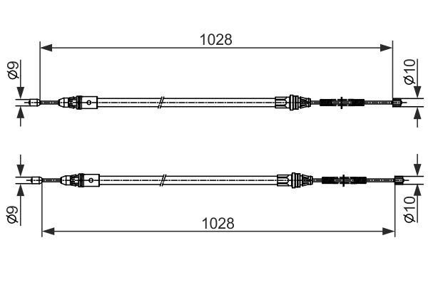 1987482423 BOSCH Cavo comando, Freno stazionamento 