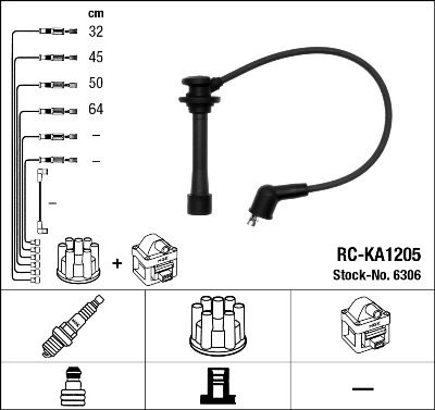 6306 NGK Kit cavi accensione 