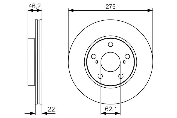 0986479R97 BOSCH Disco freno 