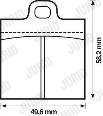 571800J JURID Kit pastiglie freno, Freno a disco 