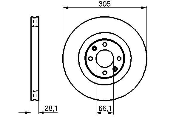 0986479024 BOSCH Disco freno 