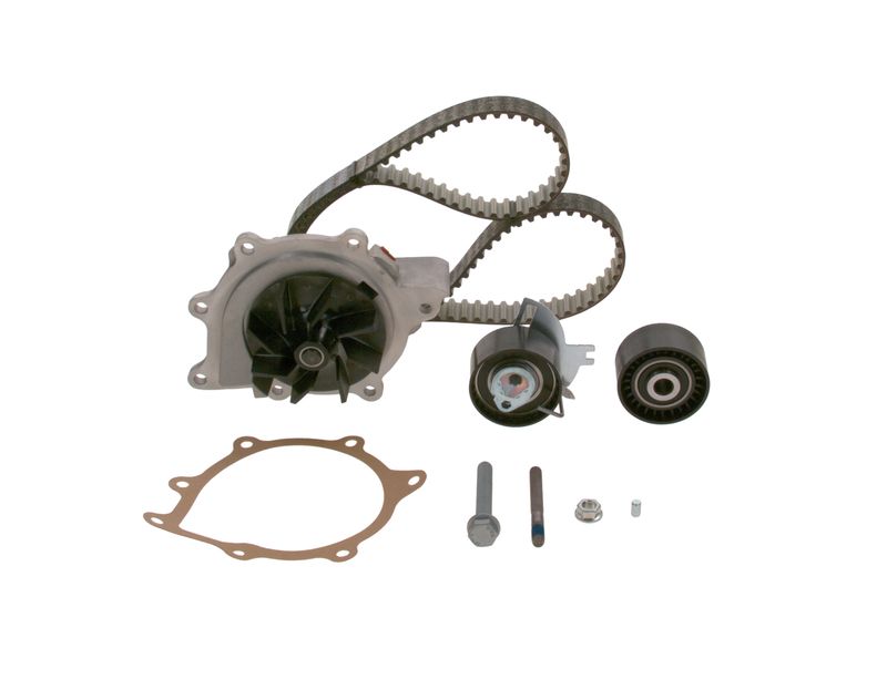 1987946496 BOSCH Pompa acqua + Kit cinghie dentate 