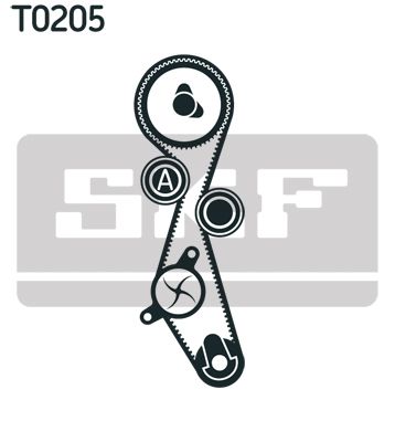 VKMC 03305 SKF Pompa acqua + Kit cinghie dentate 