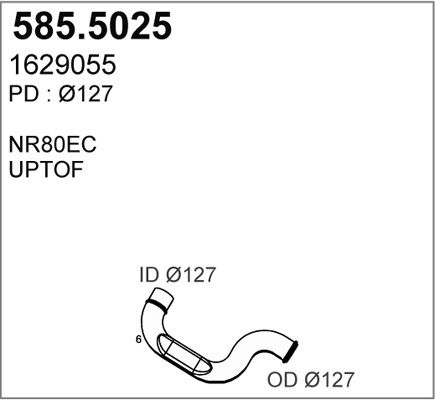 585.5025 ASSO Tubo gas scarico 