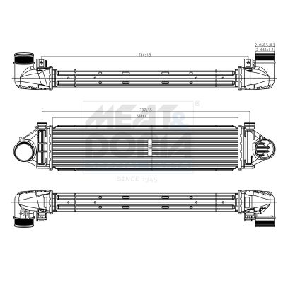 995096 MEAT & DORIA Intercooler 