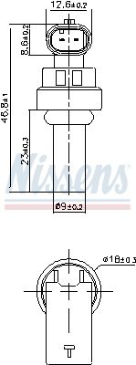 207035 NISSENS Sensore, temperatura refrigerante 
