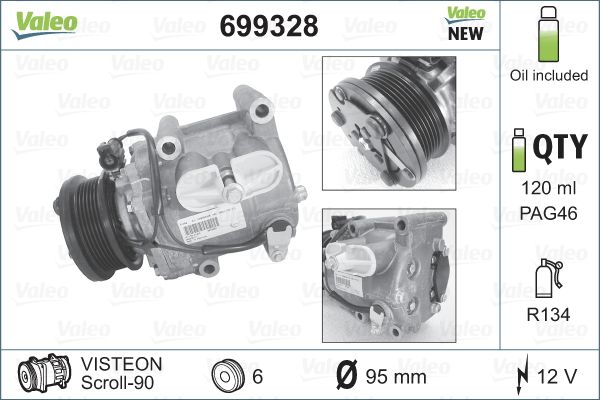 699328 VALEO Compressore, climatizzatore 