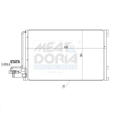 991152 MEAT & DORIA Condensatore, climatizzatore 