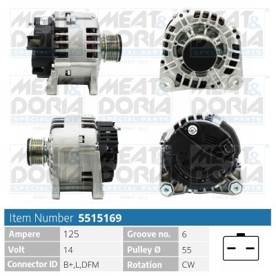 5515169 MEAT & DORIA Alternatore 