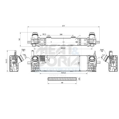 995541 MEAT & DORIA Intercooler 
