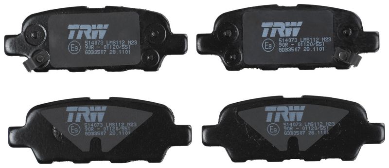 GDB3507 TRW Kit pastiglie freno, Freno a disco 