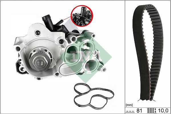 530074330 Schaeffler INA Pompa acqua + Kit cinghie dentate 
