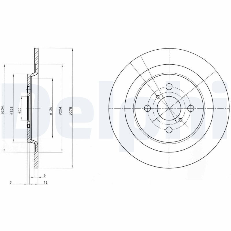 BG4076 DELPHI Disco freno 