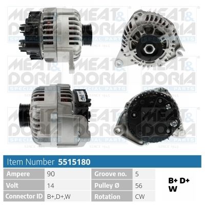 5515180 MEAT & DORIA Alternatore 