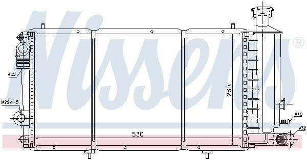 61357 NISSENS Radiatore, Raffreddamento motore 