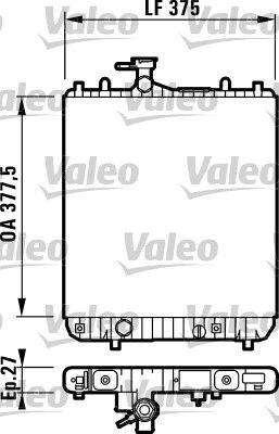 732694 VALEO Radiatore, Raffreddamento motore 