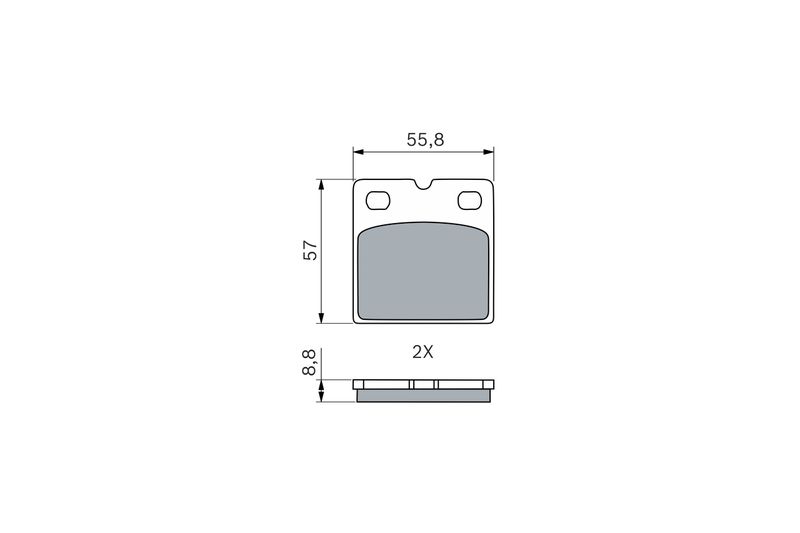 0986460193 BOSCH Kit pastiglie freno, Freno di stazionamento a disco 