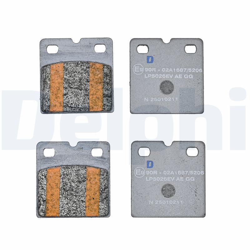 LP5026EV DELPHI Kit pastiglie freno, Freno di stazionamento a disco 