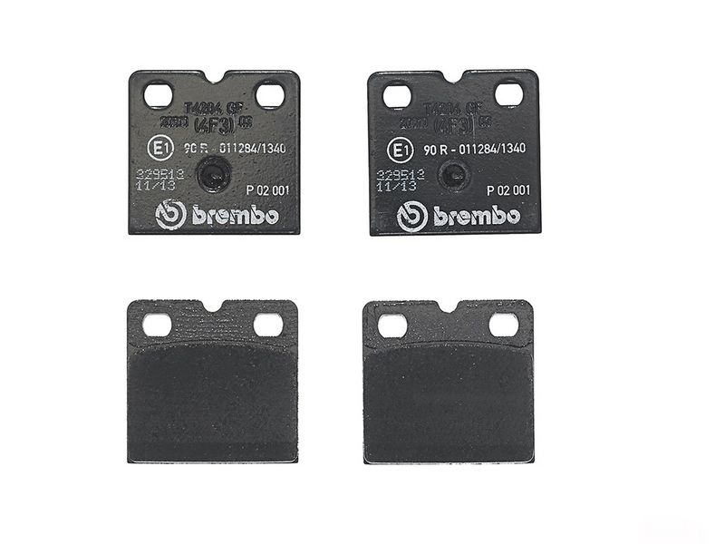P02001 BREMBO Kit pastiglie freno, Freno di stazionamento a disco 
