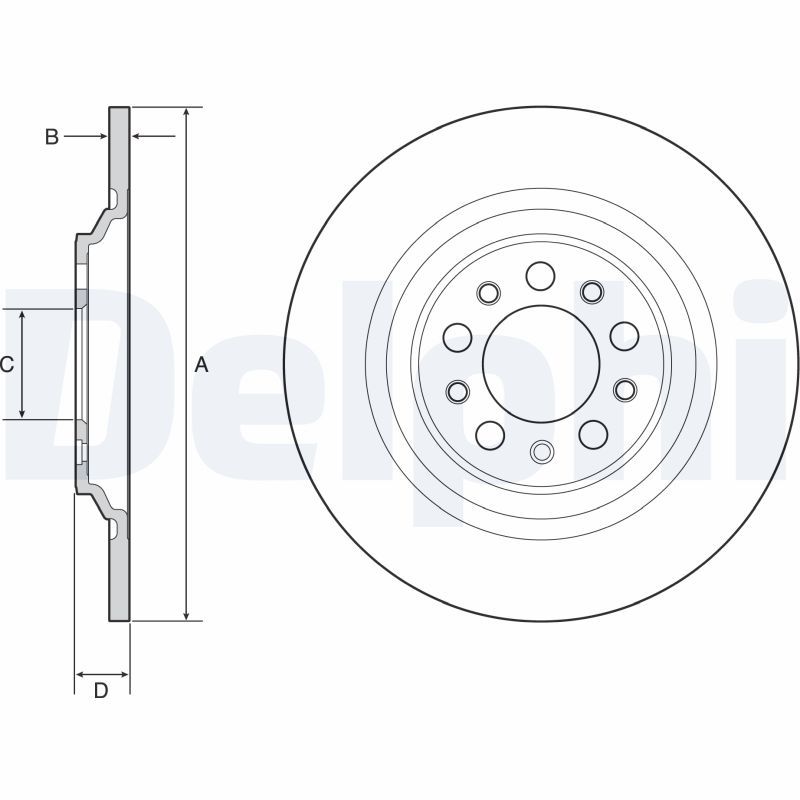 BG4961C DELPHI Disco freno 