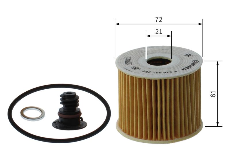 F026407308 BOSCH Filtro olio 