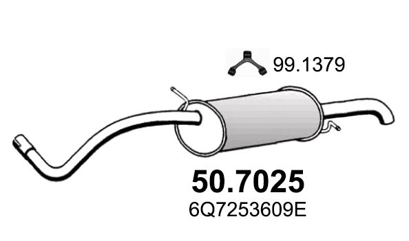 50.7025 ASSO Silenziatore posteriore 