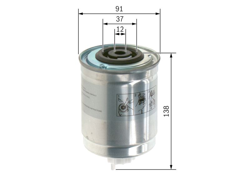 1457434400 BOSCH Filtro carburante 