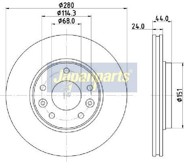 DI-181C JAPANPARTS Disco freno 