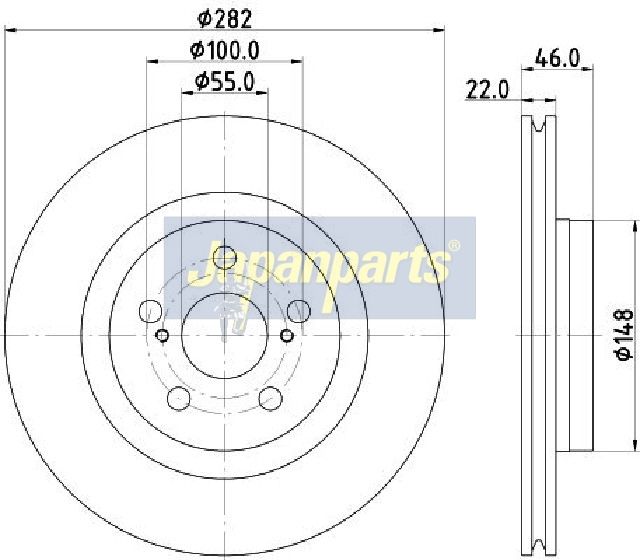 DI-2056C JAPANPARTS Disco freno 