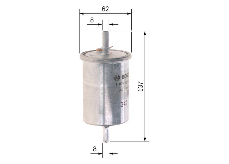 F026402124 BOSCH Filtro carburante 