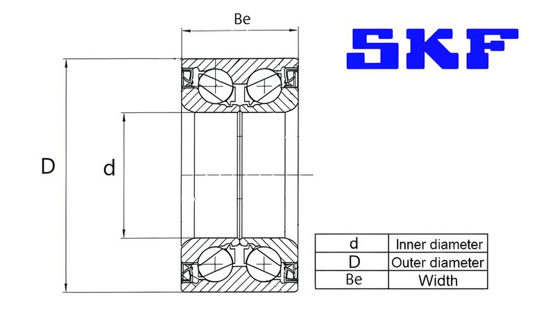 VKBA 3578 SKF Kit cuscinetto ruota 