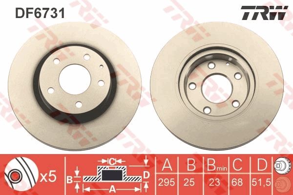 DF6731 TRW Disco freno 