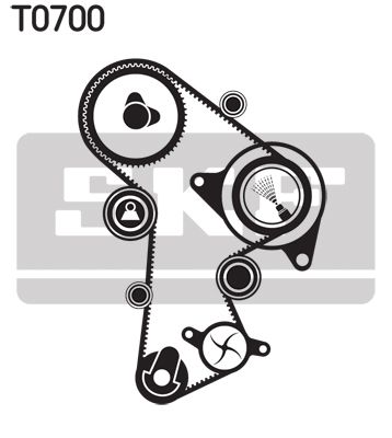 VKMC 01263-1 SKF Pompa acqua + Kit cinghie dentate 