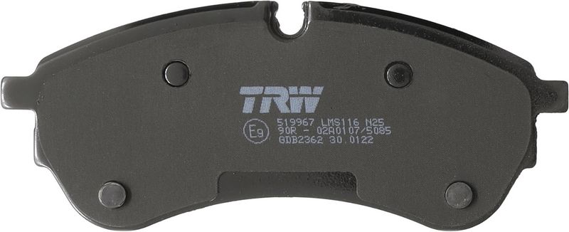 GDB2362 TRW Kit pastiglie freno, Freno a disco 