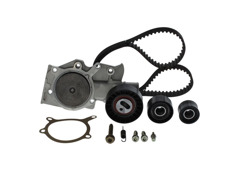 1987948528 BOSCH Pompa acqua + Kit cinghie dentate 