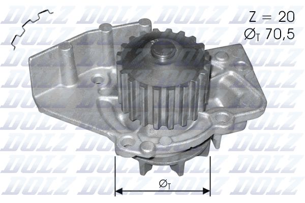 C120 DOLZ Pompa dell’acqua, raffreddamento motore 