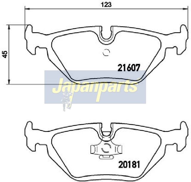 PP-0105AF JAPANPARTS Kit pastiglie freno, Freno a disco 