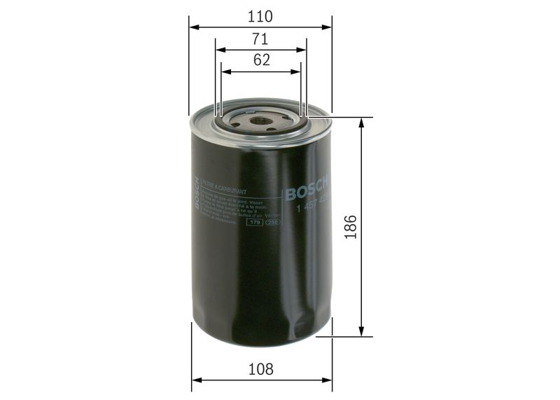 1457429681 BOSCH Filtro carburante 