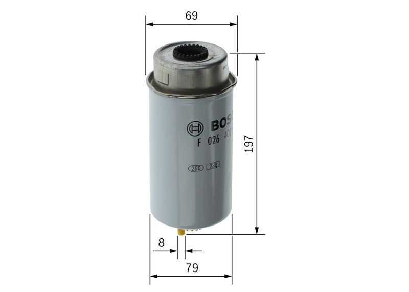 F026402122 BOSCH Filtro carburante 
